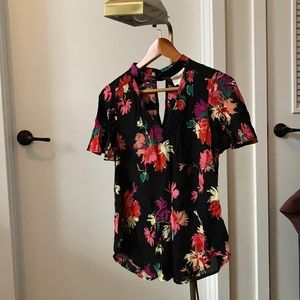 Anthropologie Maeve flutter sleeve choker top, XS